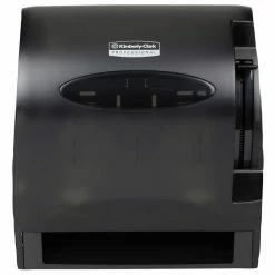 New ✔️ Kimberly Clark Lev-R-Matic® Automatic Lever Hard Roll Towel Dispenser in Smoke Grey 🔔