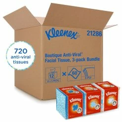 Hot Sale ❤️ Kimberly Clark Kleenex® 8-1/5 x 8-1/5 in. Anti Viral Facial Tissue in White ✔️
