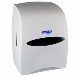 New 🔔 Kimberly Clark Sanitouch® Plastic Hard Roll Towel Dispenser in Pearl White 🧨